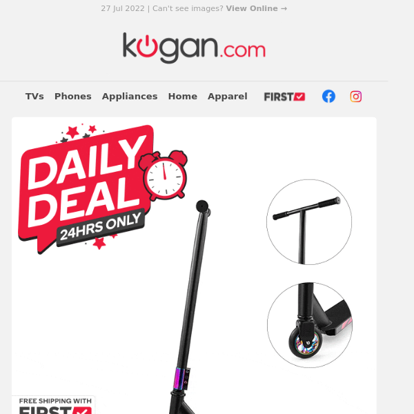 Daily Deal: X-11 Pro Scooter $69.99 (Rising to $89.99 Tonight) - Beat the Clock, 24HRS only!