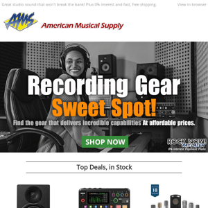 Great Recording Gear at Great Prices!