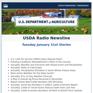 Daily Radio Newsline - U.S. Department of Agriculture