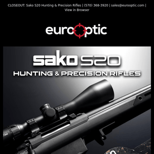 CLOSEOUT: Sako S20 Hunting & Precision Rifles!