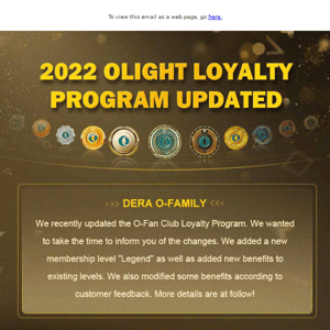 Olight 2022 Loyalty Program Updated