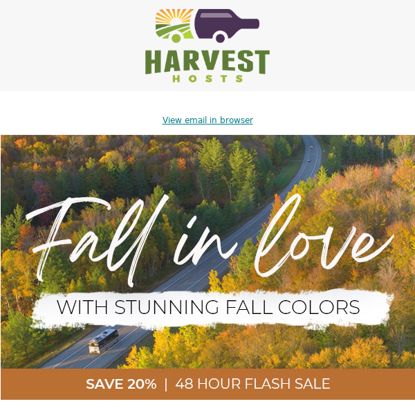 [Final Hours] 20% Off Fall Color Savings