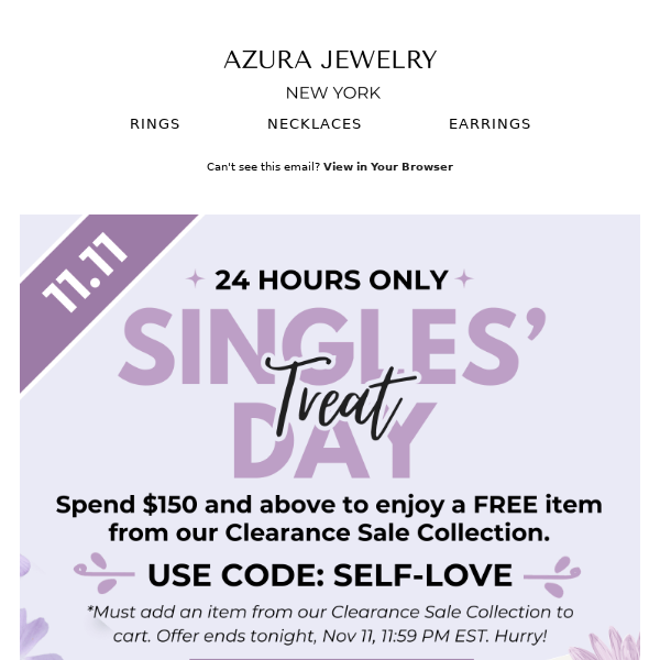 24 Hr Singles’ Day Treat: Grab A FREE Gift With Purchase 🎁
