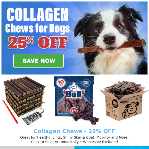 Collagen for Dogs > 25% Off