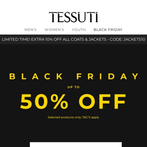  Tessuti, your favourite designers are in our Black Friday offers!  