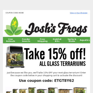 [2 DAYS ONLY] Take 15% off ALL Glass Terrariums