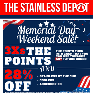 MDW🇺🇸 28% off + 3Xs the loyalty pts today!