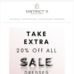 Take Extra 20% OFF Sale Dresses