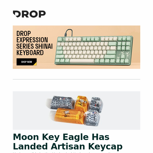 Moon Key Eagle Has Landed Artisan Keycap, Drop + EPOS PC38X Gaming Headset,  FFT Audio Light and more... - Drop