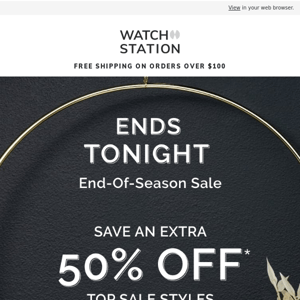 LAST DAY: Shop Our End-Of-Season Sale