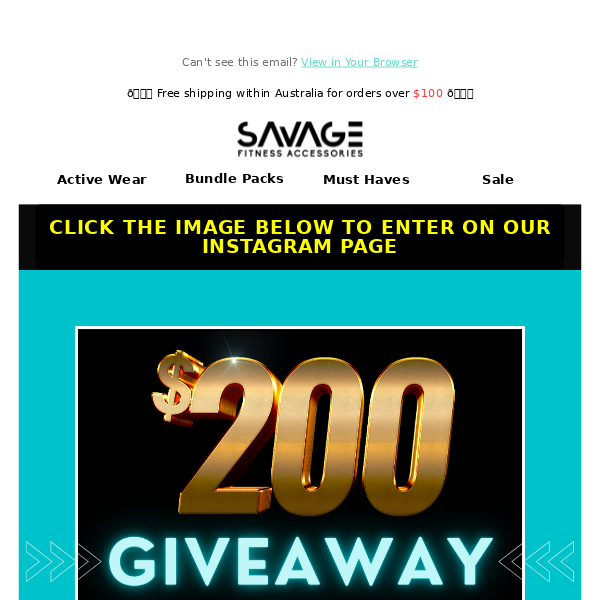 🚨 Savage Fitness $200 Giveaway - Enter to Win!