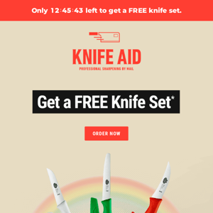 We’ve extended our FREE knife set promotion - last chance!