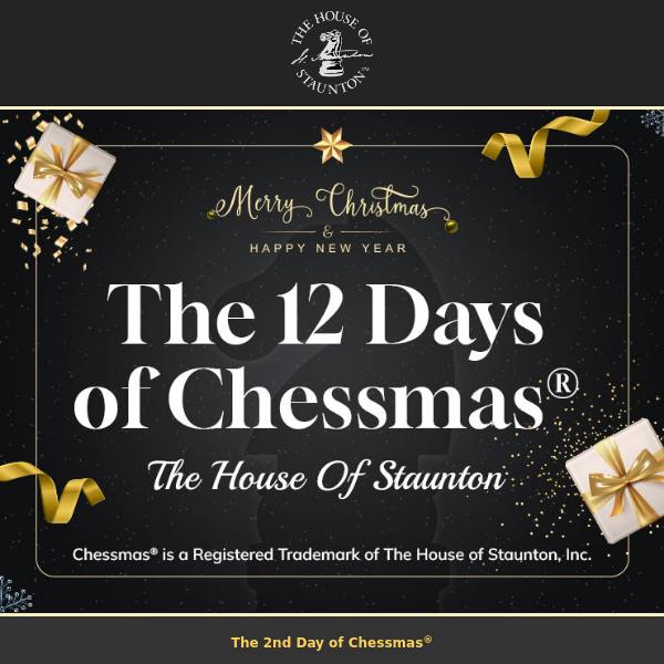 Chessmas® 2023 – The 2nd Day of Chessmas® - Introducing the Circa 1910 Lasker Schlecter World Chess Championship Chess Pieces - 4.5" King