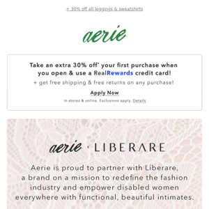 NEW! Aerie x Liberare: Functional, beautiful adaptive intimates