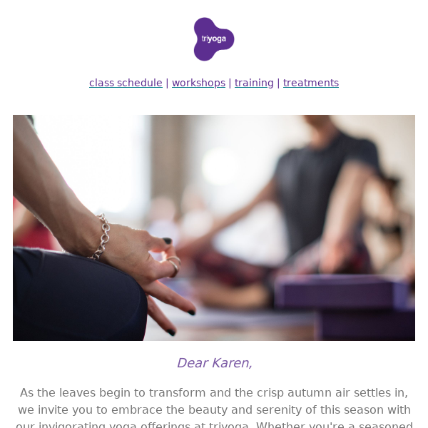 good things coming to triyoga 💜