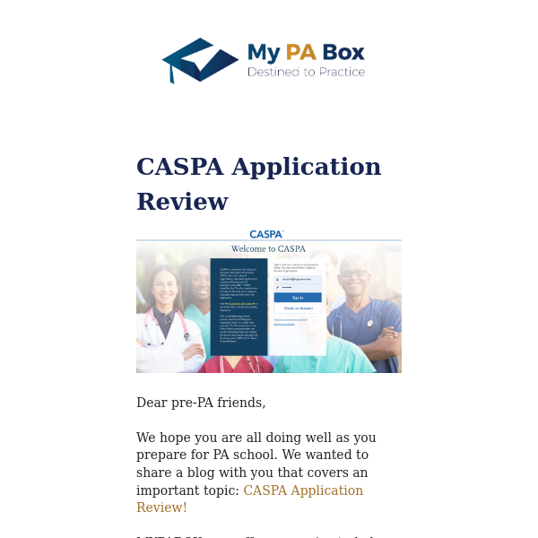 CASPA Application Review