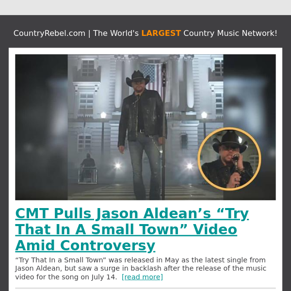 CMT Pulls Jason Aldean’s “Try That In A Small Town” Video Amid Controversy
