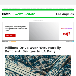 Millions Drive Over 'Structurally Deficient' Bridges In LA Daily (Tue 4:03:23 PM)