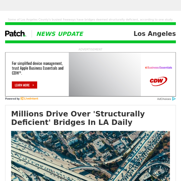 Millions Drive Over 'Structurally Deficient' Bridges In LA Daily (Tue 4:03:23 PM)