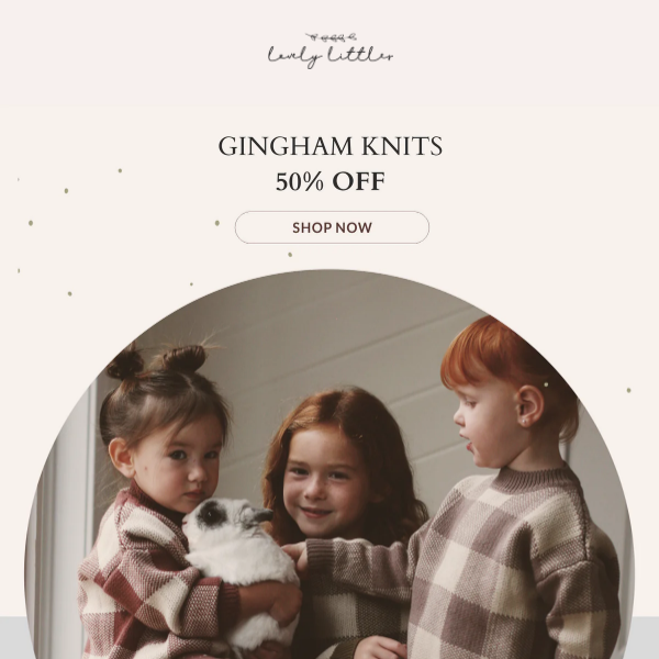 Flash sale! Gingham Knits 50% off!