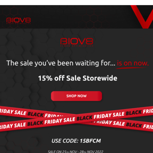 The BIOV8 Black Friday sale is on NOW!