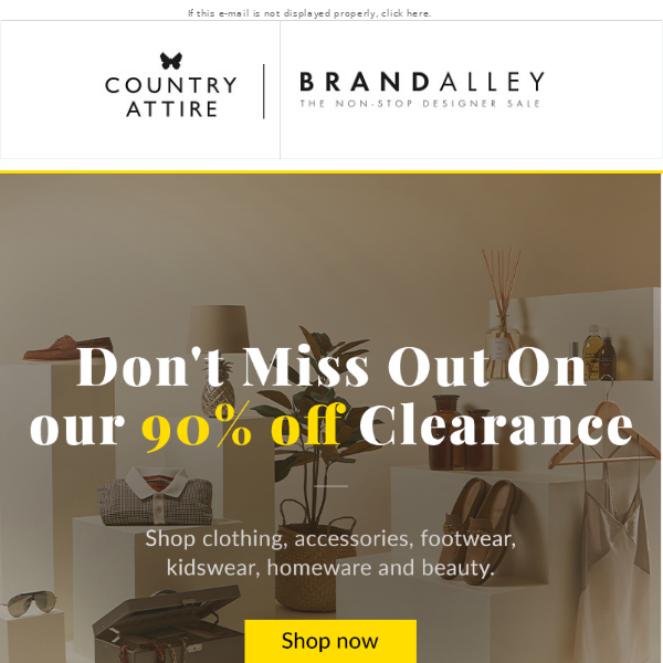 Country Attire, Get up to 90% off Designer Clearance