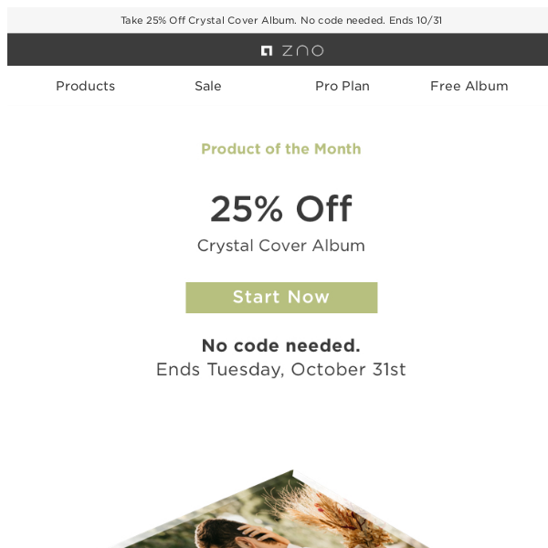 Get 25% Off High Quality Crystal Cover Albums!