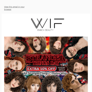🔥 Extra 10% Off on All Stranger Things Cosplay Wigs!