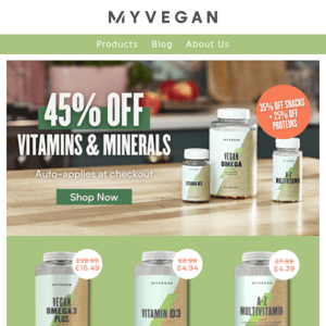 Take 45% OFF the vitamin range! ✨
