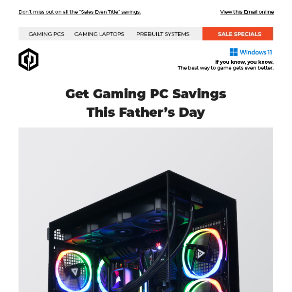 ✔Father’s Day Gaming PC Sale – Free Shipping and More
