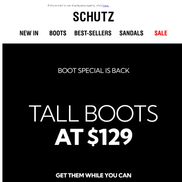$129 TALL BOOTS PROMO IS BACK!