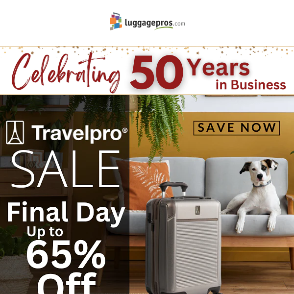 Last Day of Travelpro's Sale! ⏰