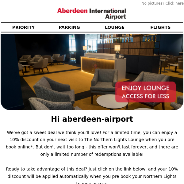 Upgrade your travel experience and enjoy lounge access for less Aberdeen Airport 🥂