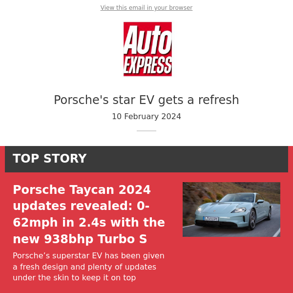 Porsche tweaks the Taycan