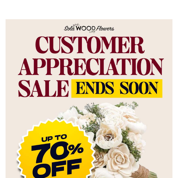 Customer Appreciation Sale – Up to 70% Off 💚