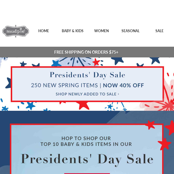 Save BIG during our Presidents' Day Sale🚨