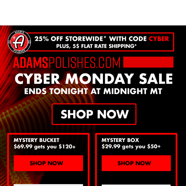 Ends Tonight: Cyber Monday Sale & Mystery Mayhem