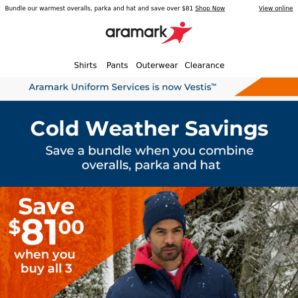 Cold weather bundle savings of $81