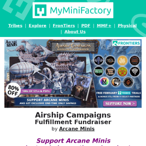 80% off EVERYTHING by Arcane Minis… and support a Creator! 🔥