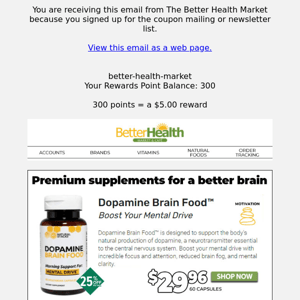 Better brain. Better life. Better prices.