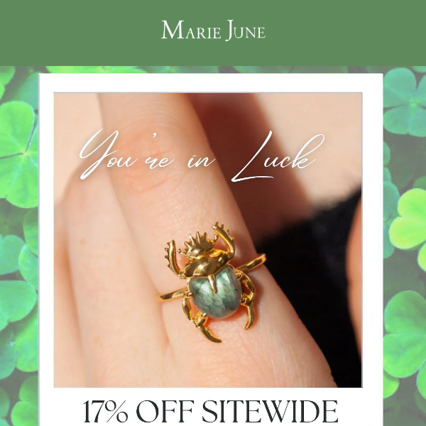 🍀Lucky Mar 17th - 17% Off Sitewide🍀