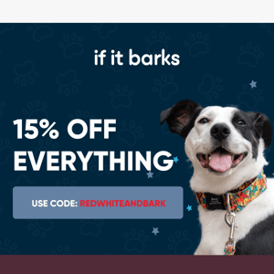 🎆15% OFF! Let Your Pup Strut Their Stuff this 4th of July! 🎆🐾