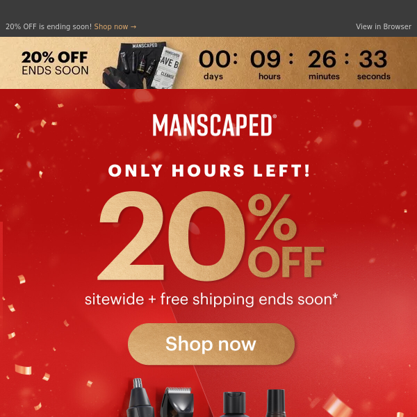 It’s official: 20% OFF ends soon