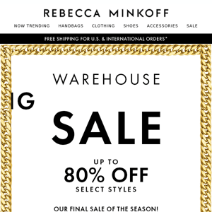 Don’t Miss Our Warehouse Sale