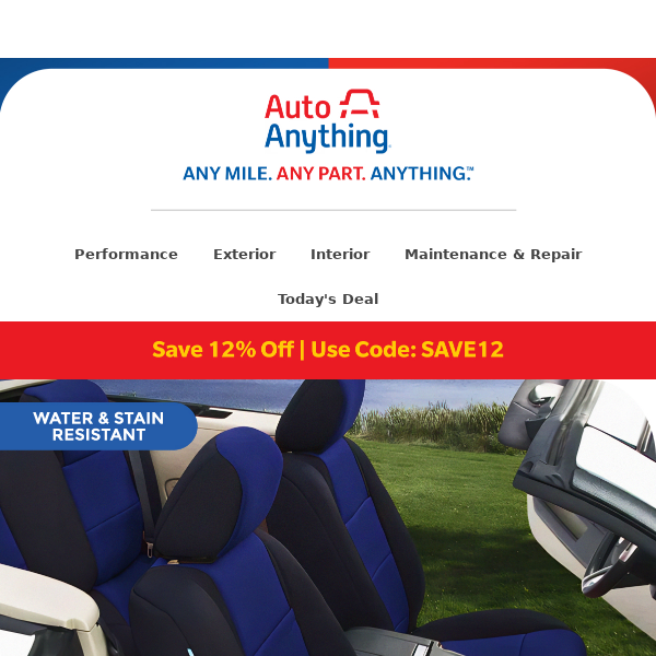 10% off the ultimate in seat cover protection