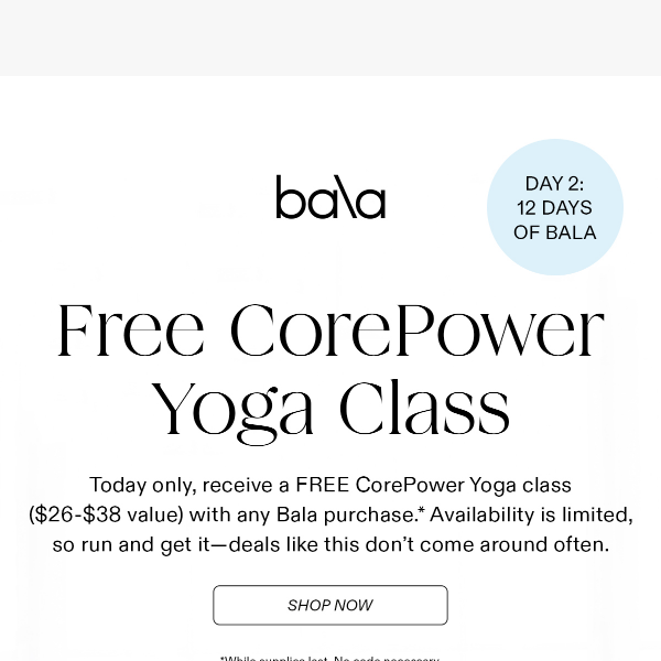Today Only: FREE CorePower Yoga Class ✨