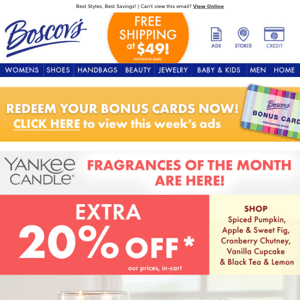 Extra 20% off Yankee Candles