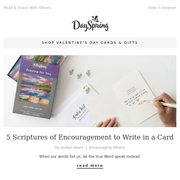 5 Scriptures of Encouragement to Write in a Card