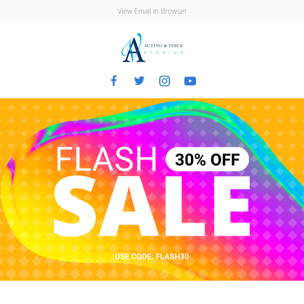 Flash Sale! Get 30% OFF 🔥