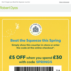 Spend & Save: Save up to £25